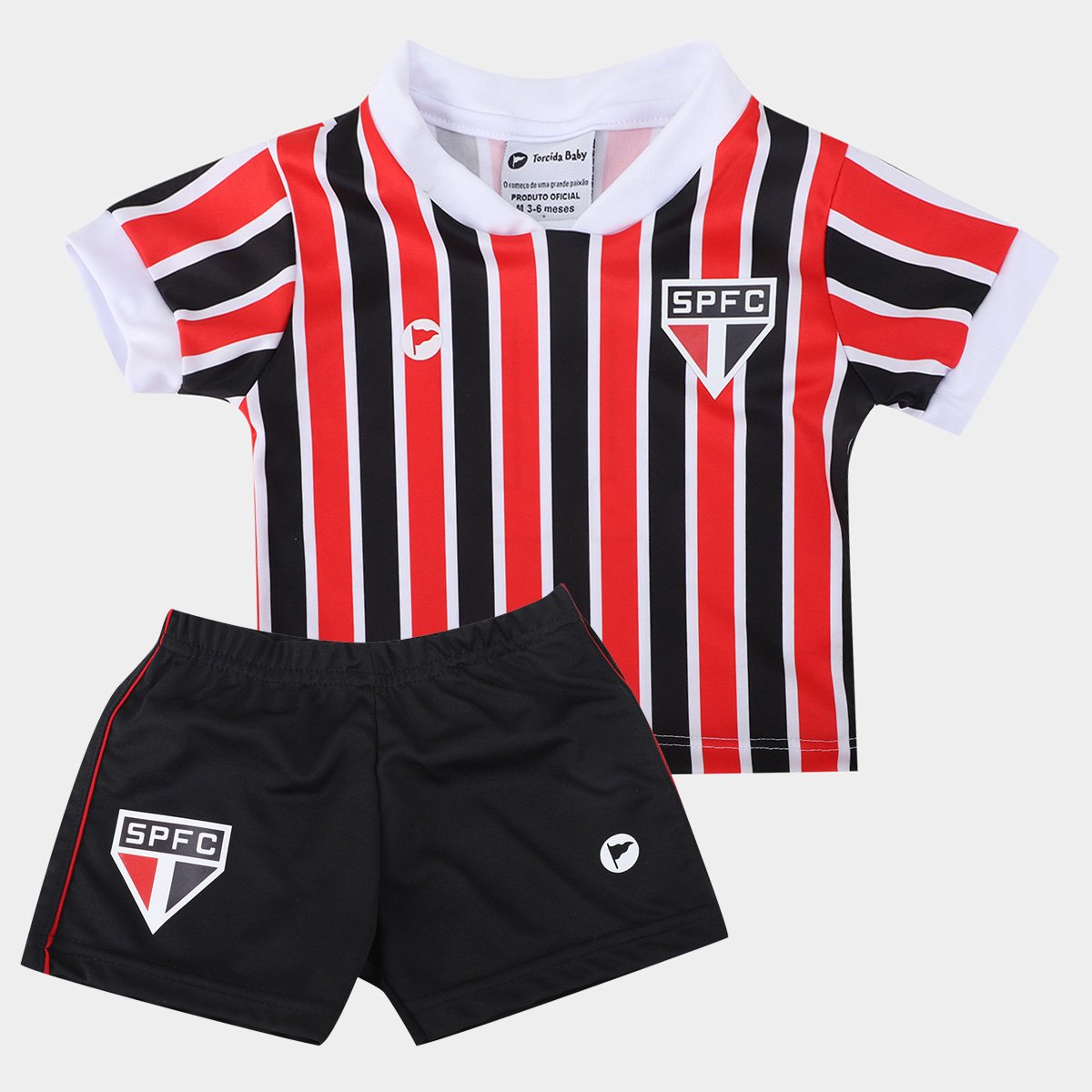 Torcida Baby São Paulo Sublimado Conjunto Bebê Menino