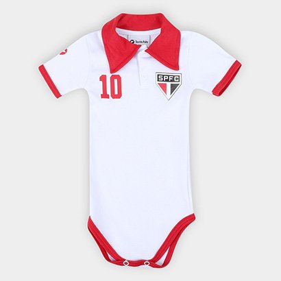 Body São Paulo Polo n°10 Infantil Torcida Baby Torcedor