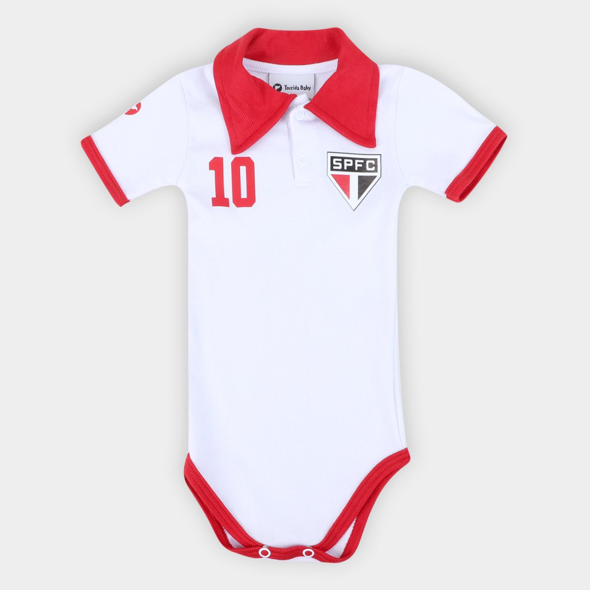 Body São Paulo Polo n°10 Infantil Torcida Baby Torcedor