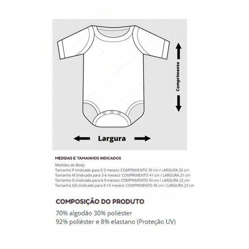 Body São Paulo Polo Bebê Torcida Baby Torcedor