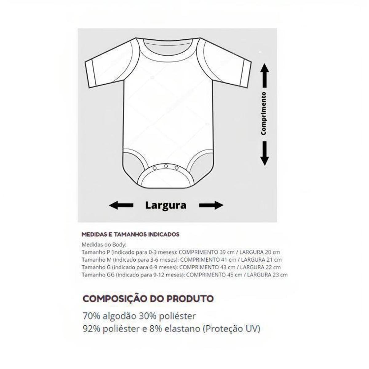 Body São Paulo Polo Bebê Torcida Baby Torcedor
