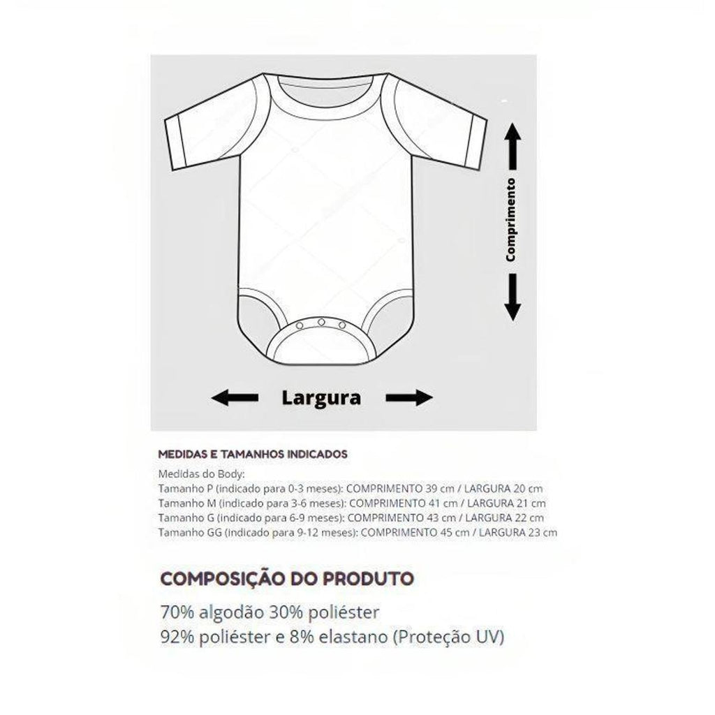 Body São Paulo Polo Bebê Torcida Baby Torcedor