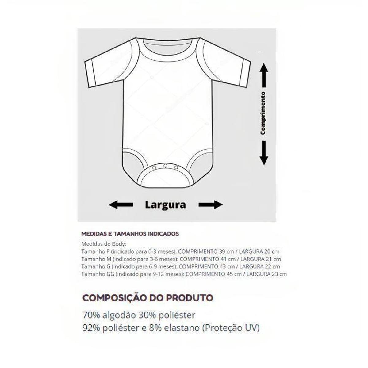 Body São Paulo Polo Bebê Torcida Baby Torcedor