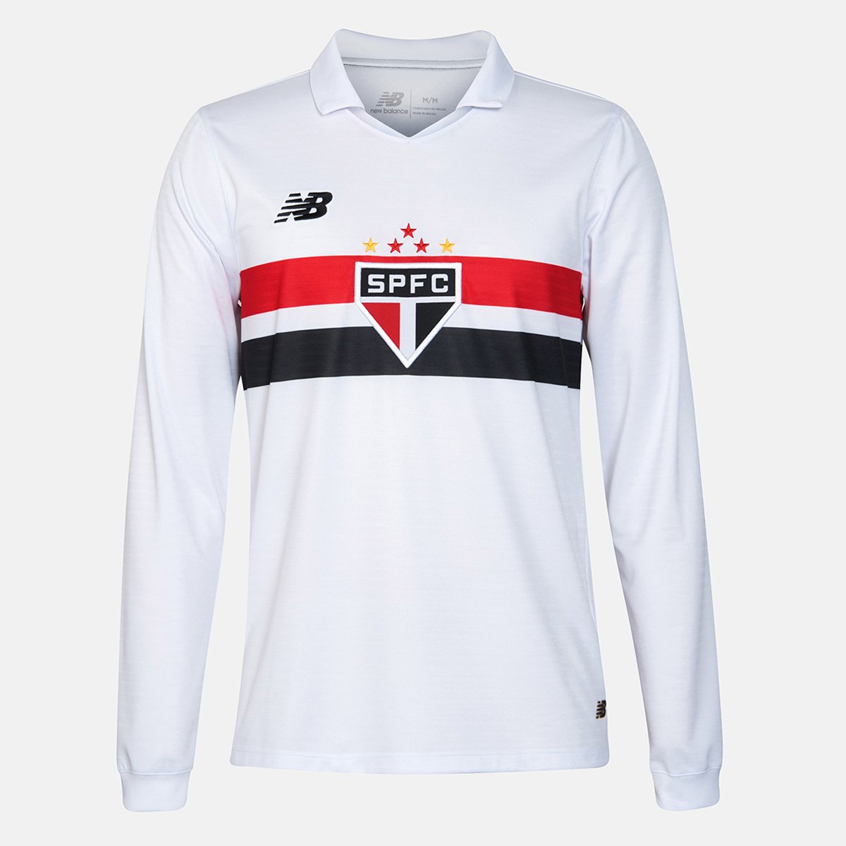 Camisa São Paulo I 2024 Masculina New Balance Manga Longa
