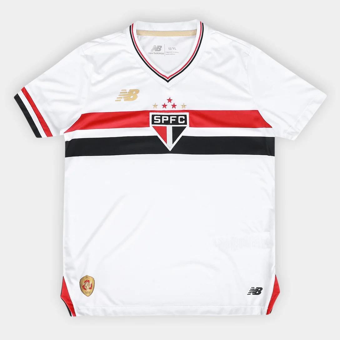Camisa São Paulo I 25/26 Infantil New Balance Torcedor