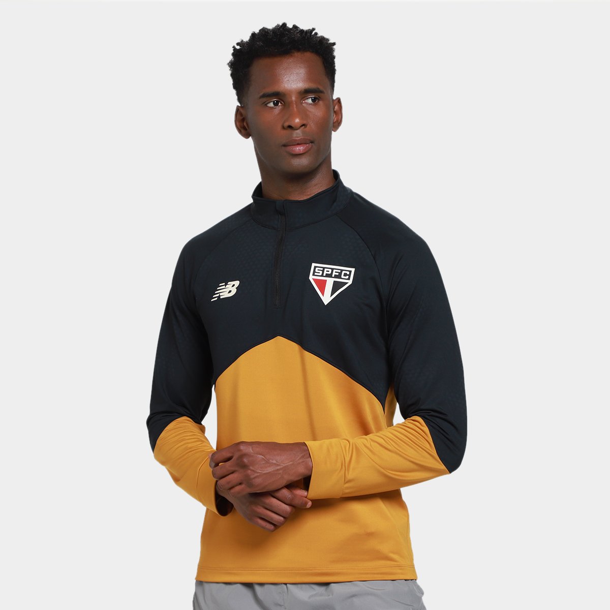 Blusa São Paulo Treino 26/27 Zíper Masculino New Balance