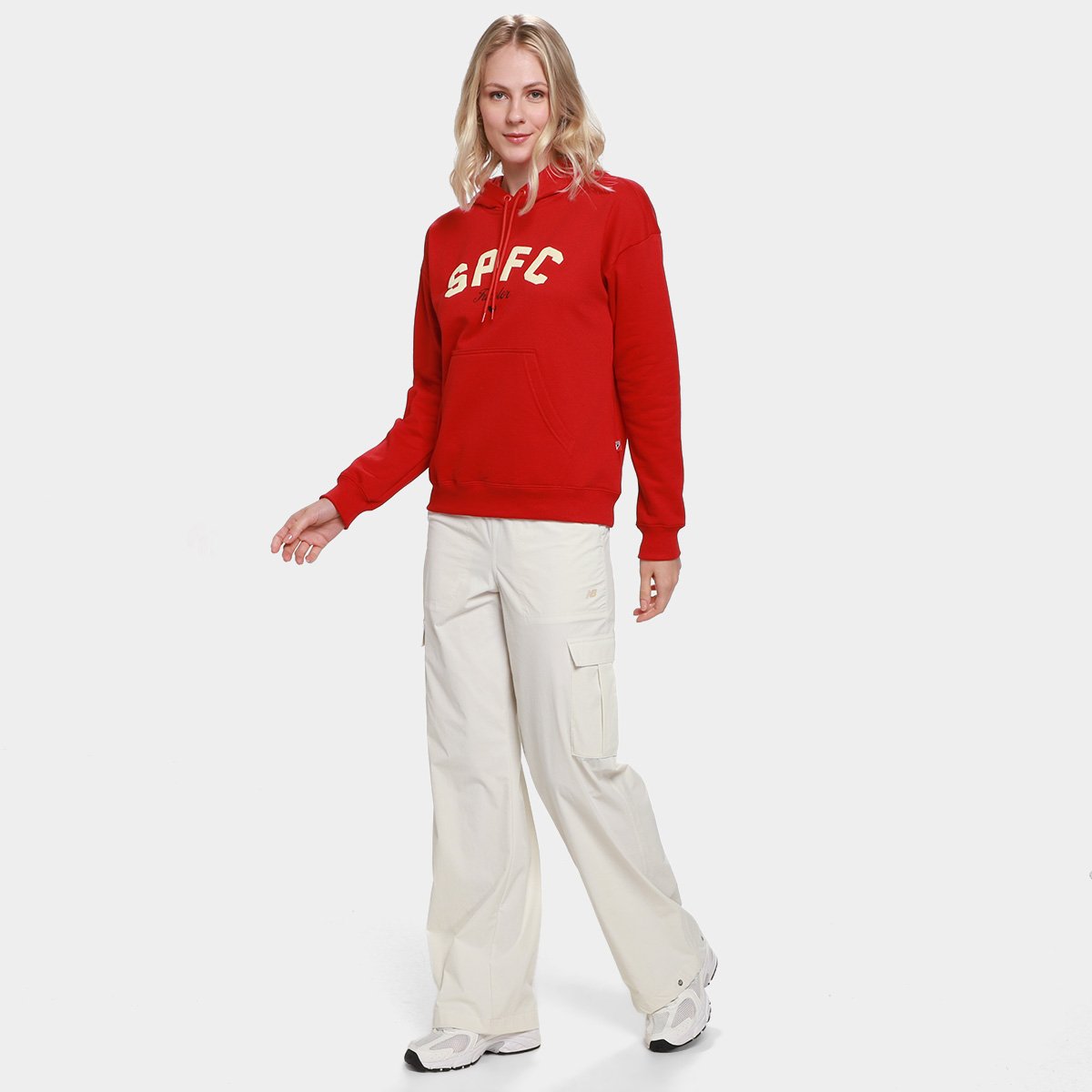 Surf Center São Paulo Tricolor com Capuz Moletom Feminino