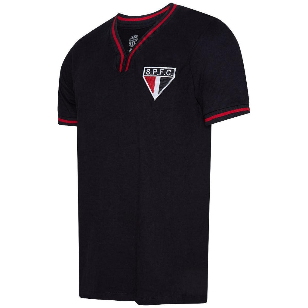 Camisa São Paulo Retrô Vintage Preta Masculina Retrôgol