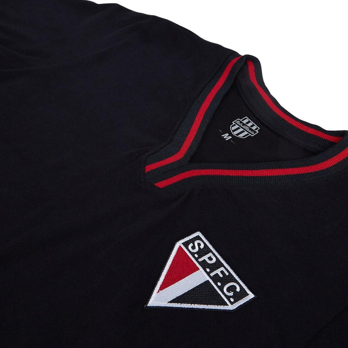 Camisa São Paulo Retrô Vintage Preta Masculina Retrôgol