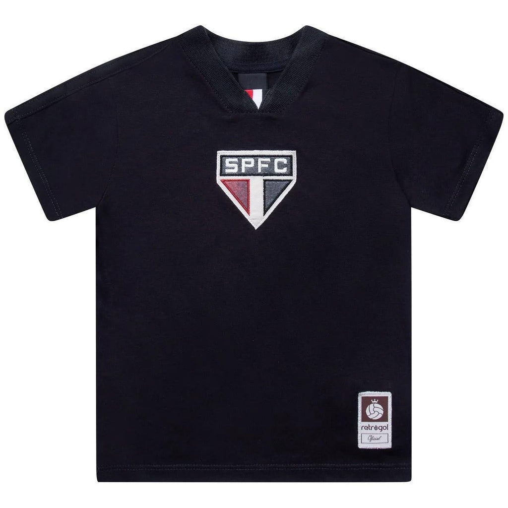 Retrôgol São Paulo Retrô 1948 Camisa Infantil Juvenil Unissex