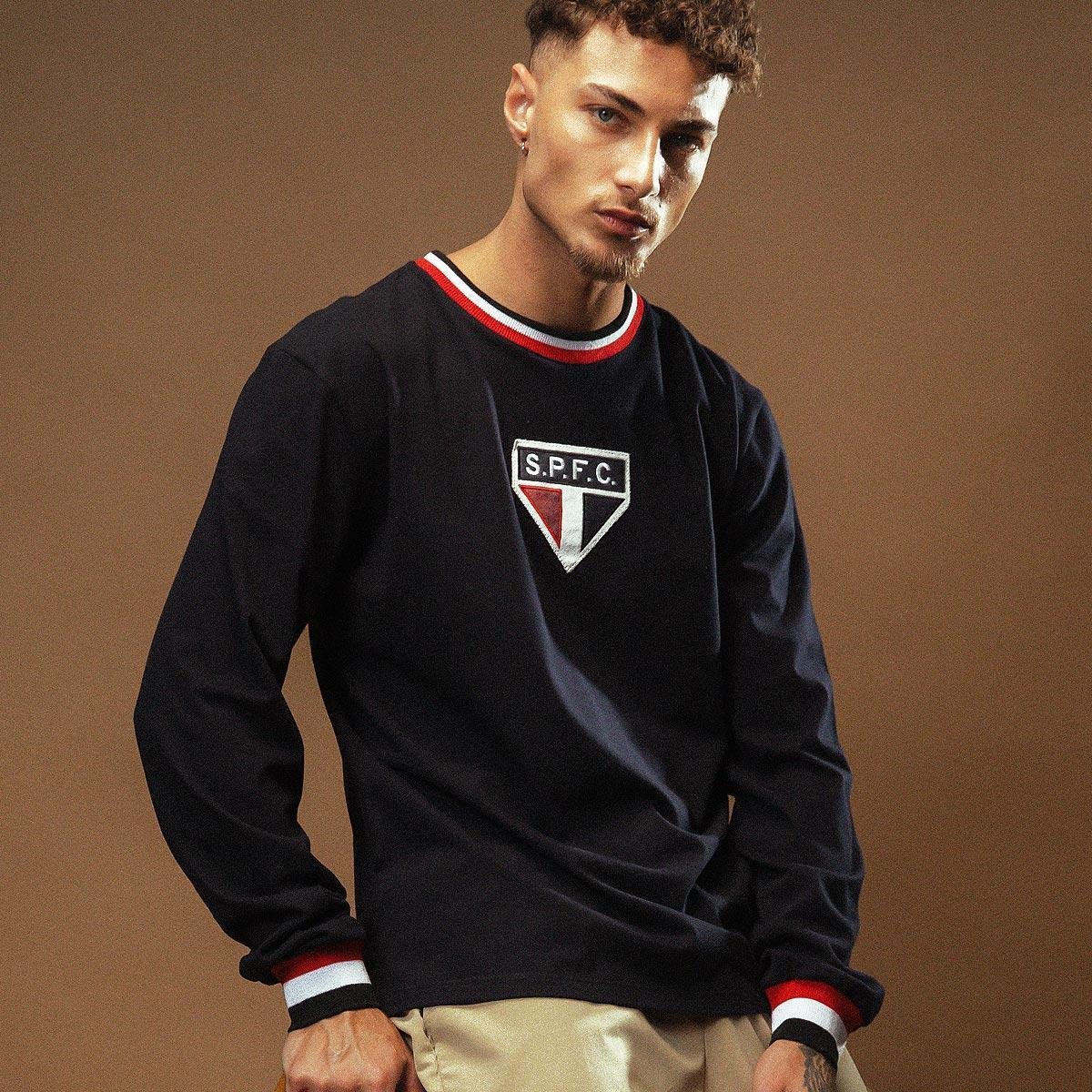 Retrôgol São Paulo 1969 Manga Longa Camisa Retrô Masculina