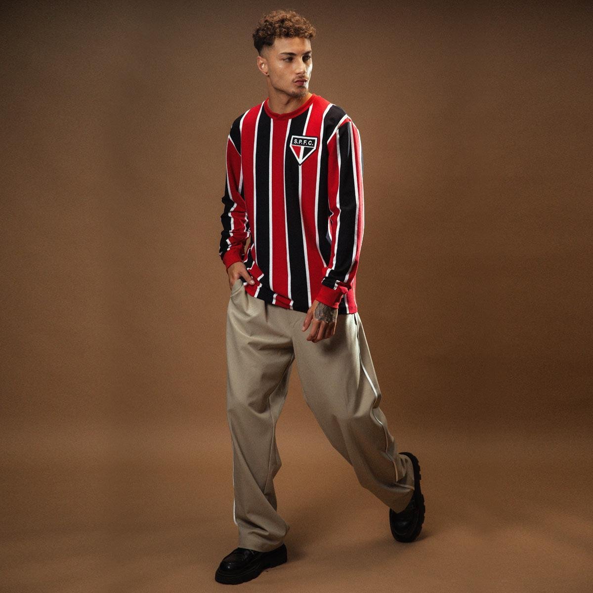 Retrôgol São Paulo 1934 Manga Longa Camisa Retrô Masculina