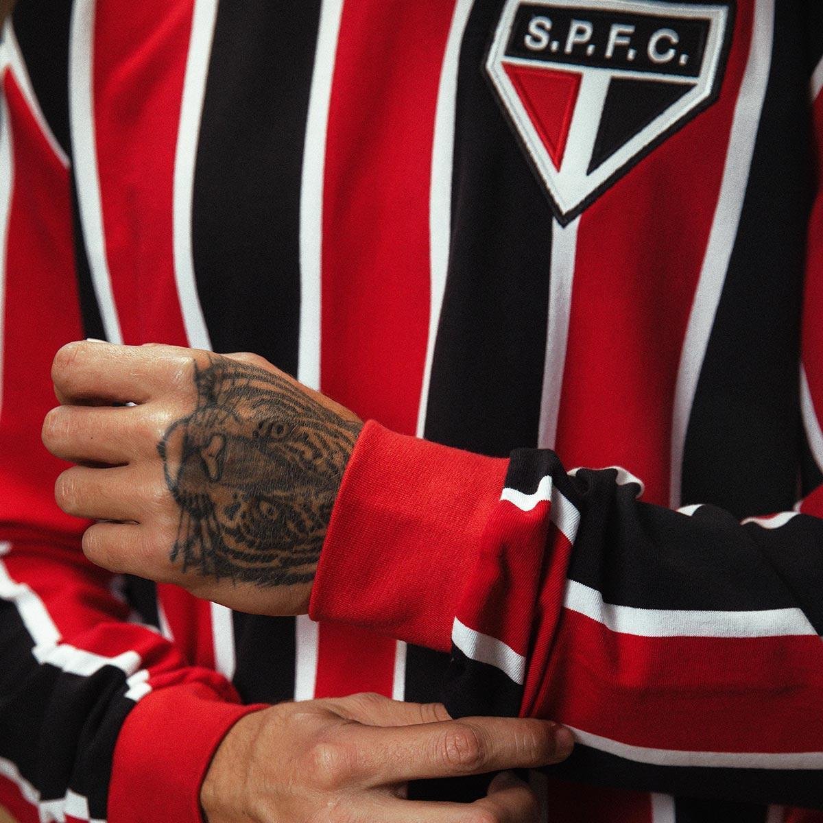 Retrôgol São Paulo 1934 Manga Longa Camisa Retrô Masculina