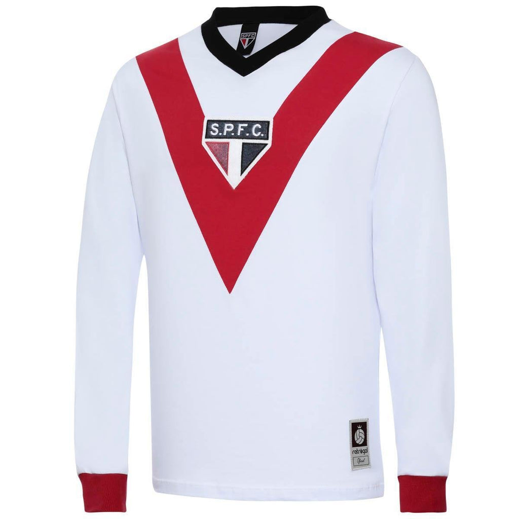 SPR São Paulo 1930 Manga Longa Camisa Retrô Masculina