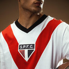 SPR São Paulo 1930 Manga Longa Camisa Retrô Masculina