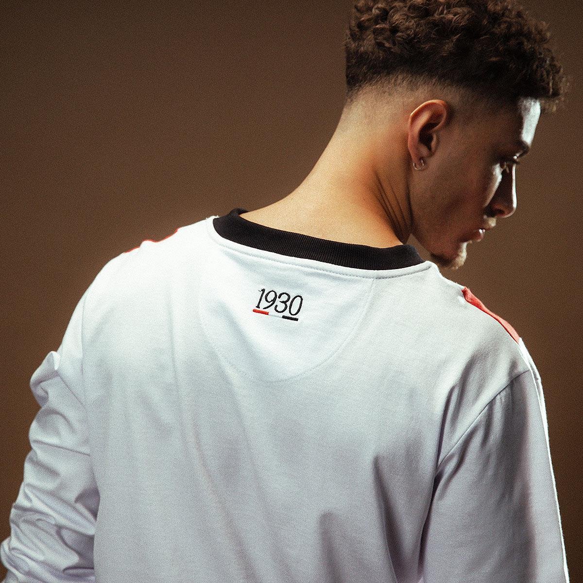 SPR São Paulo 1930 Manga Longa Camisa Retrô Masculina