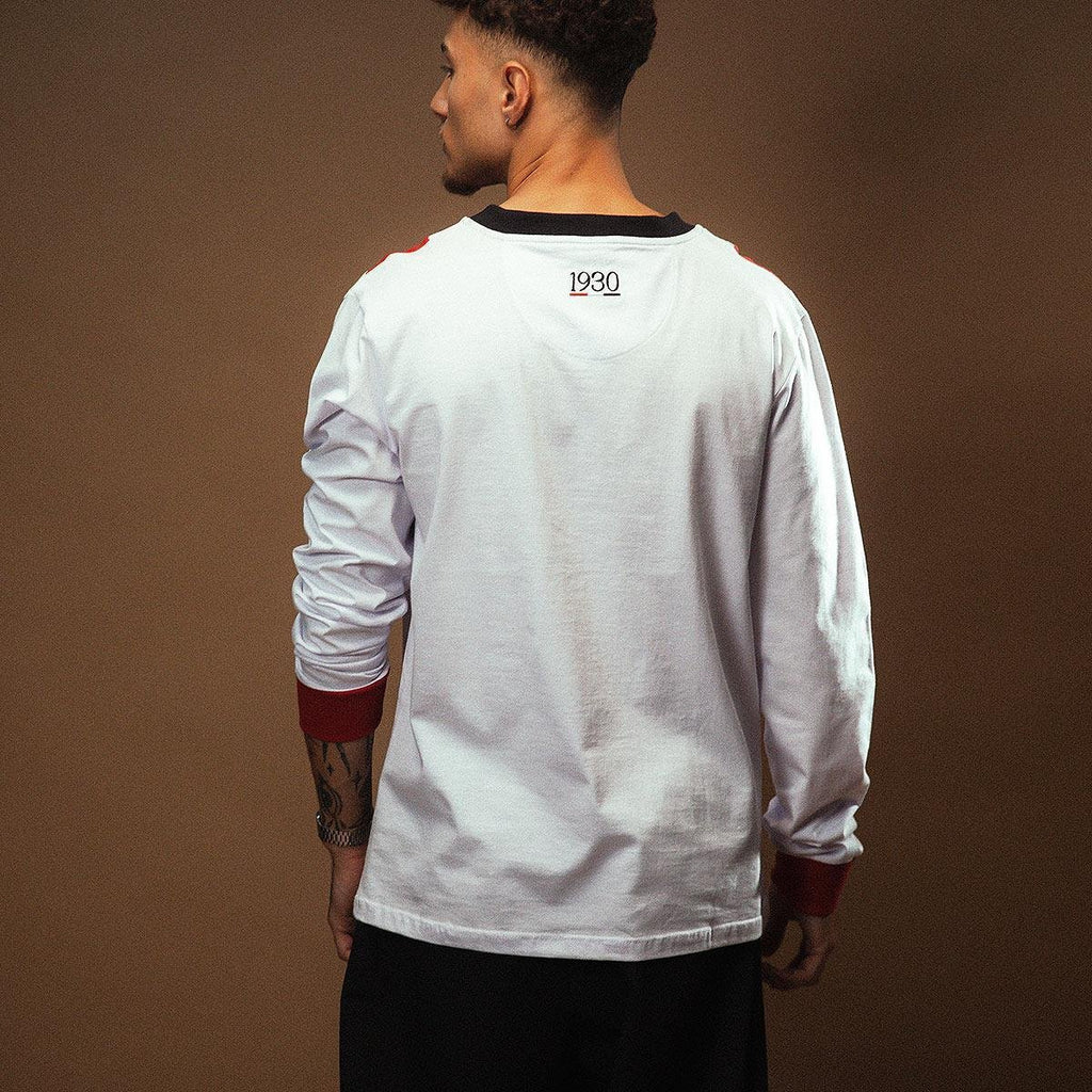 SPR São Paulo 1930 Manga Longa Camisa Retrô Masculina