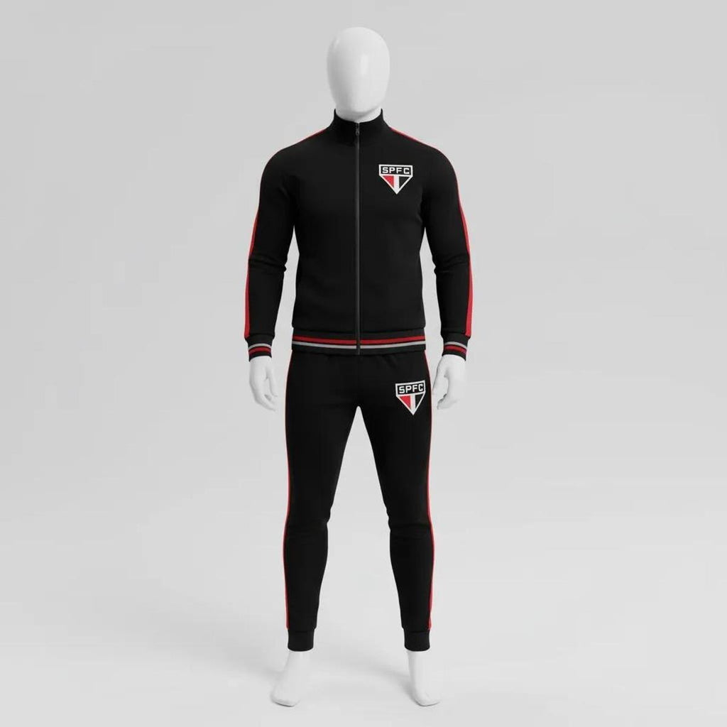 SPR São Paulo Escudo Bordado Agasalho Conjunto Masculino