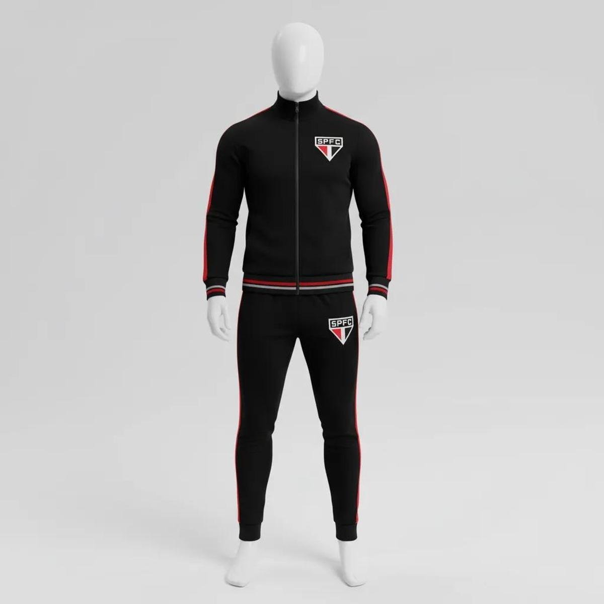 SPR São Paulo Escudo Bordado Agasalho Conjunto Masculino