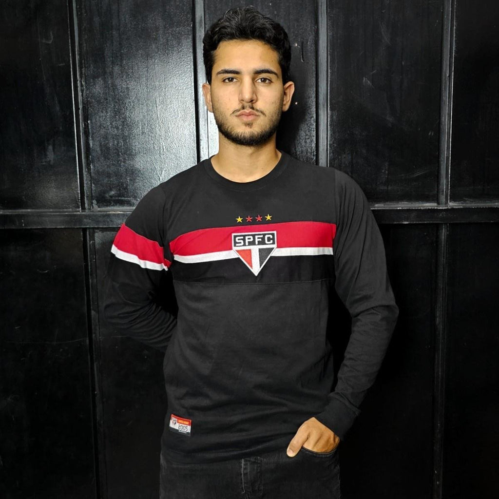Licenciados São Paulo Retrô Goleiro 2005 Manga Longa Camisa Masculina