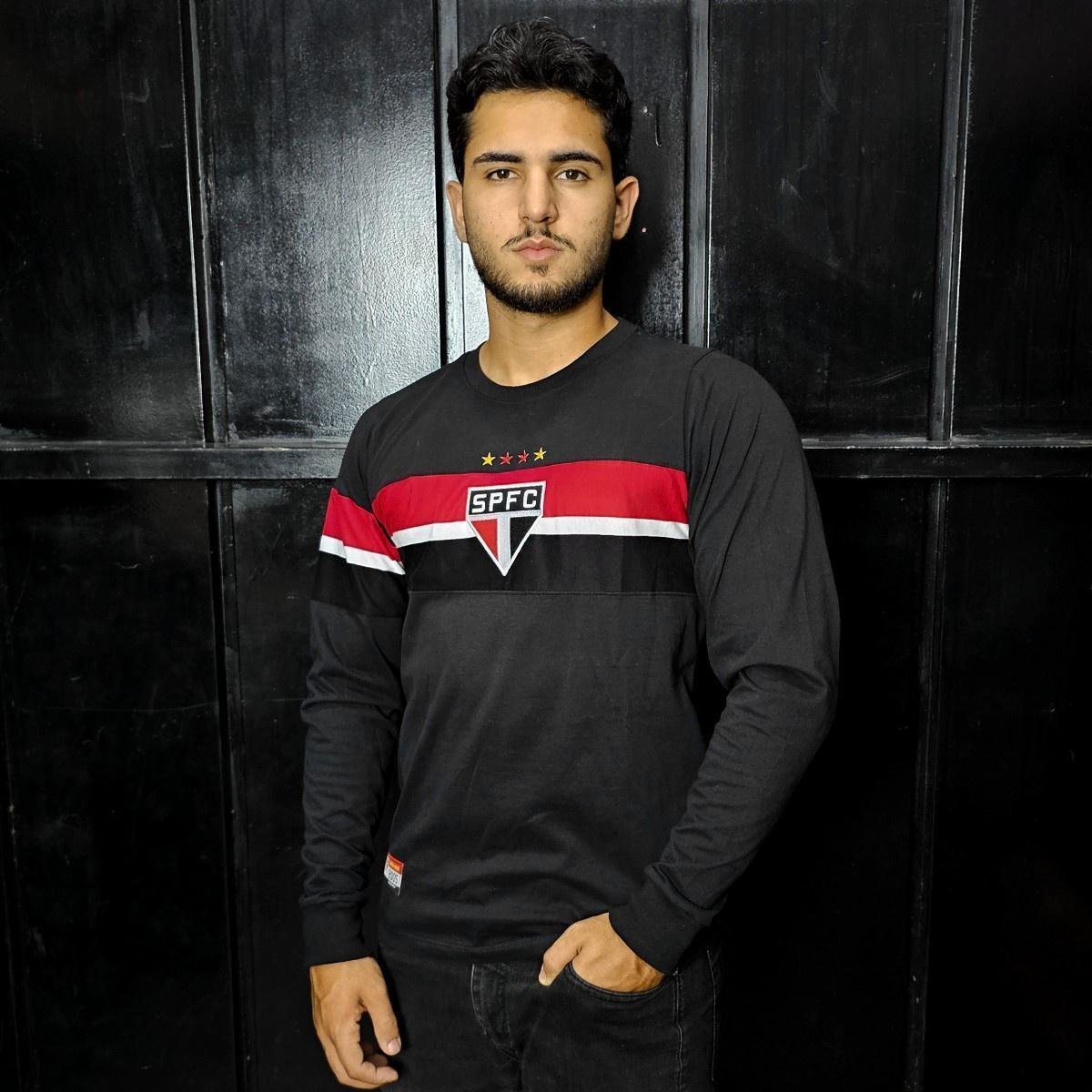 Licenciados São Paulo Retrô Goleiro 2005 Manga Longa Camisa Masculina