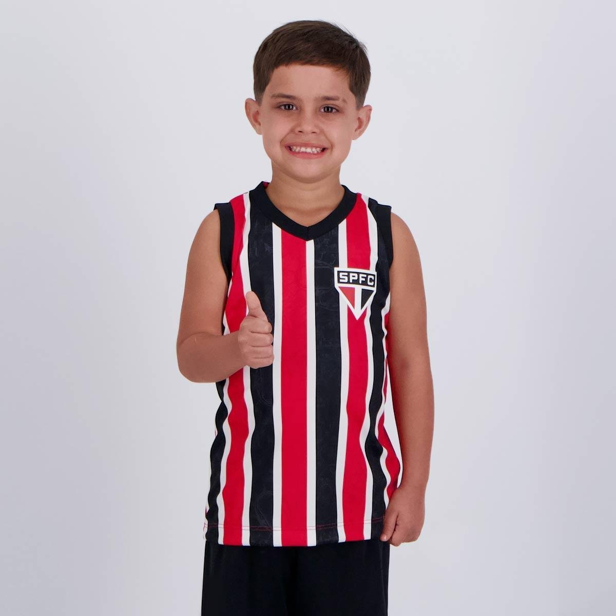 Regata São Paulo Ventre Infantil Braziline Torcedor