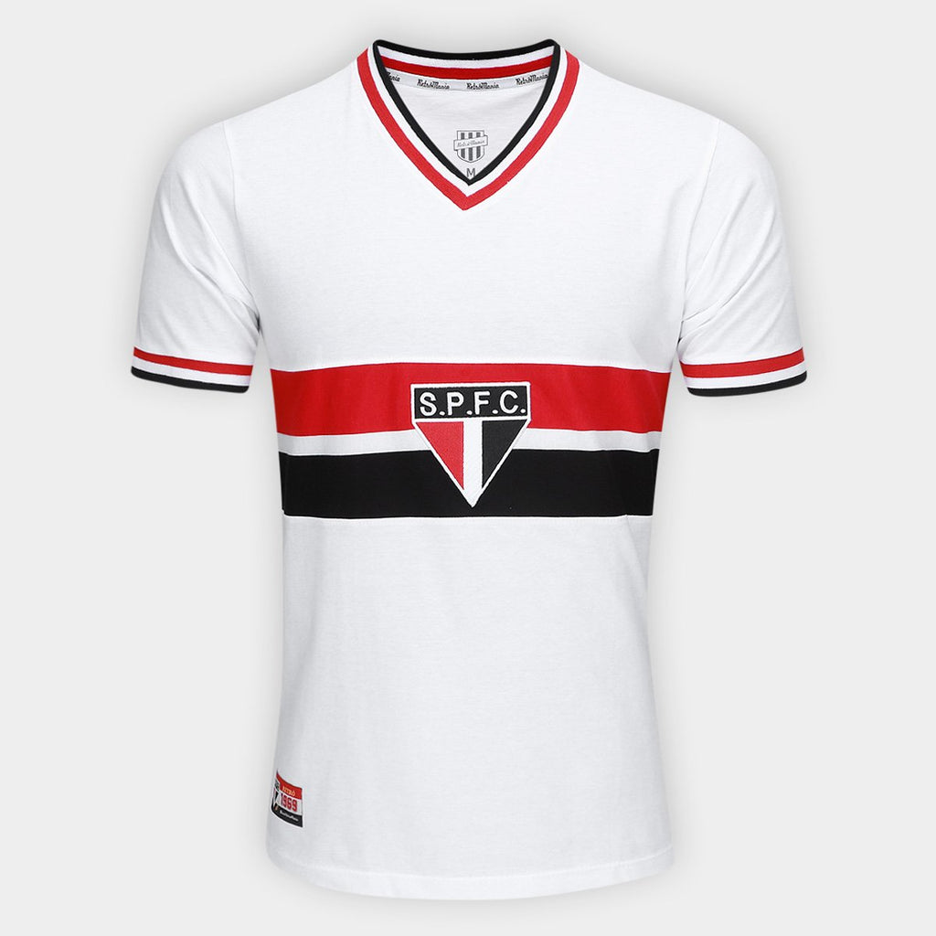 RetrôMania São Paulo 1969 Camisa Retrô Branca Masculina