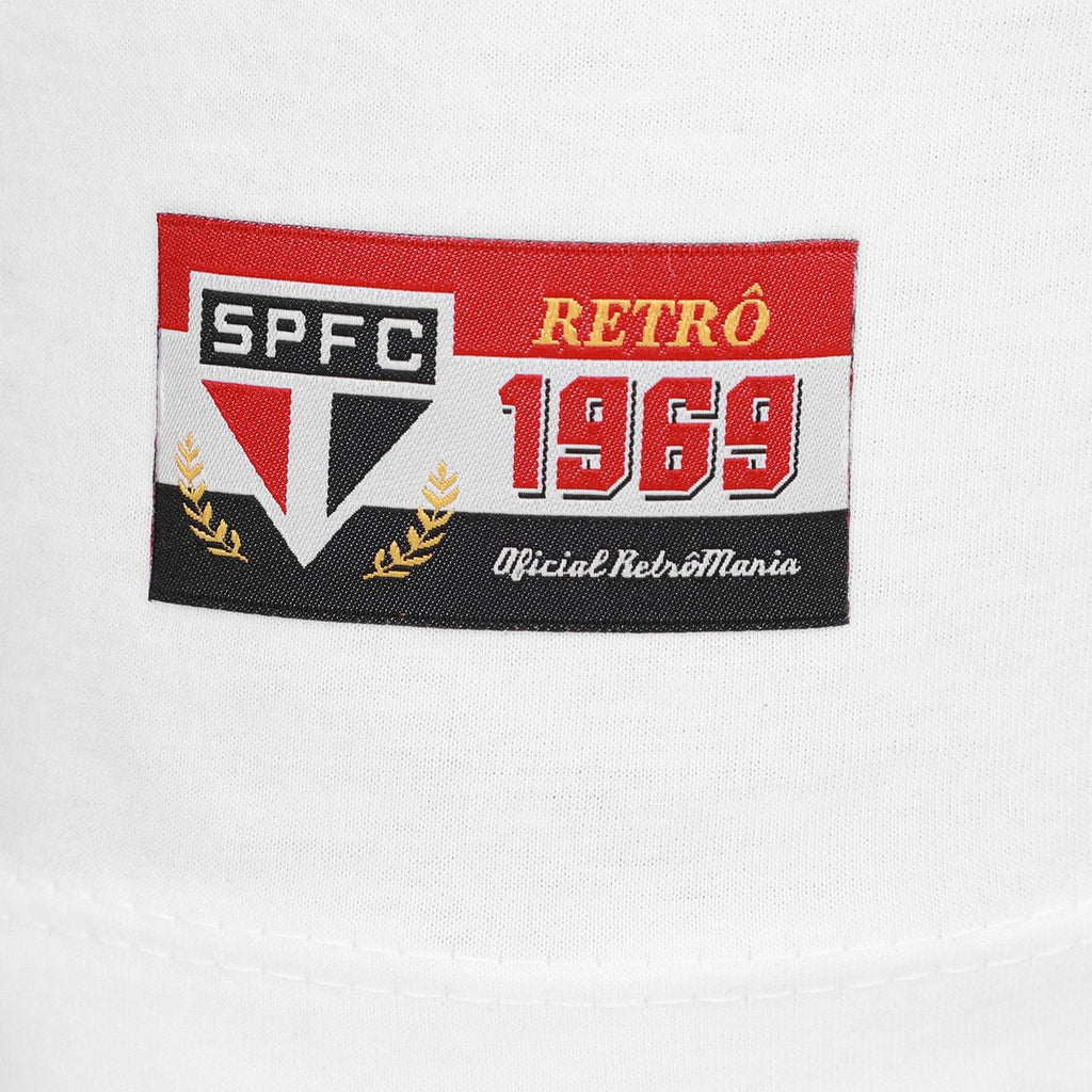 RetrôMania São Paulo 1969 Camisa Retrô Branca Masculina