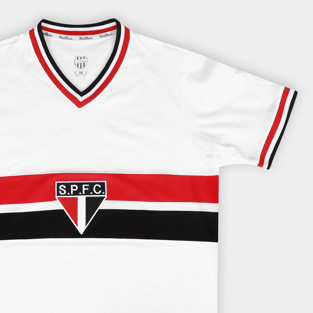 RetrôMania São Paulo 1969 Camisa Retrô Branca Masculina